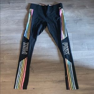 PINK VS rainbow leggings